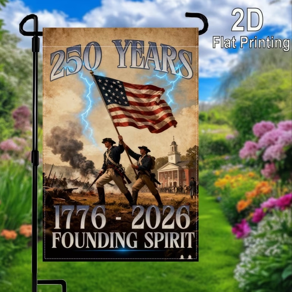 🇺🇸Patriotic USA 250 Years Garden Flag with American Flag Design